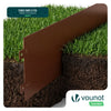 5er Set verzinkt Metall Rasenkante Beeteinfassung 100×18 cm, Braun - vuunot.com