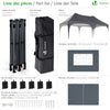 3x6m Faltpavillon Pavillon Wasserdicht mit 6 Seitenwänden, Partyzelt Gartenzelt Grau - vuunot.com