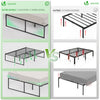 Bettgestell 140x190 cm Metallbett mit Lattenrost und Stauraum unter dem Bett - vuunot.com