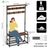 Garderobenständer mit Schuhregal u. Sitzfläche für Flur 185x85x33cm - vuunot.com