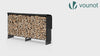 Kaminholzregal Aussen aus Metall mit wasserdichte Abdeckung, 200x116x26 cm, Schwarz