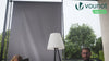 Klemmmarkise Senkrechtmarkise mit Handkurbel 150x310 cm Grau