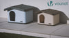 Katzenhaus & Hundehütte Indoor Outdoor, Haustierhaus Winterfest und Wetterfest 60 x 51 x 41 cm, Beige