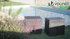 126L Gartenbox Aufbewahrungsbox Garten 56 x 43 x 53 cm, Rattan-Optik Braun