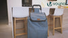Aluminium Einkaufstrolley Treppensteiger, Trolly Einkaufswagen Klappbar, 2 Räder, Wasserdicht Oxford, 59L, Schwarz