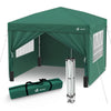 Pavillon 3x3m mit 4 Seitenteilen & 4 Sandsäcke, Pop Up Faltpavillon, Faltbar Gartenzelt Partyzelt, inkl. Tasche, Grün - vuunot.com