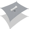 Sonnensegel Rechteckig inkl. Befestigungsseile Wasserdicht Sonnenschutz, für Balkon Garten Terrasse, 3x2m Grau - vuunot.com