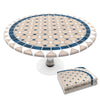 Tischdecke Outdoor, Elastisch Rund Gartentischdecke, Abwaschbar abwischbar Wetterfest, Ø 90-120 cm - vuunot.com