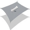 Sonnensegel Rechteckig inkl. Befestigungsseile Wasserdicht Sonnenschutz, für Balkon Garten Terrasse, 3x4m Grau - vuunot.com