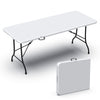 Gartentisch Klapptisch 180x75 cm Campingtisch Buffettisch Klappbar, Weiß - vuunot.com