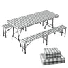 Tischdecke Bierzeltgarnitur 3er Set, Elastisch Rechteckig Gartentischdecke Outdoor, Abwaschbar abwischbar Wetterfest - vuunot.com