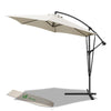 300 cm Ampelschirm, Sonnenschirm mit Windsicherung und Schutzhülle, Beige - vuunot.com