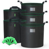 5er Pflanzsack 65L, Pflanztasche mit Pflanzenschilder zum Beschriften - vuunot.com