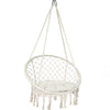 Hängesessel mit Kissen, Boho Hängestuhl zum Aufhängen Hängeschaukel für Erwachsene und Kinder, Indoor und Outdoor, Beige - vuunot.com