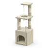 Kratzbaum Klein, Katzenbaum für Katzen, Stabil Katzenkratzbaum, Höhe 88 cm, Beige - vuunot.com