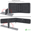 Bierzeltgarnitur Klappbar 3-teilig Set, 1 Biertisch & 2 Bierbänke, Festzeltgarnitur Rattan-Optik Gartengarnitur Campingset, Schwarz - vuunot.com