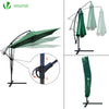 300 cm Ampelschirm, Sonnenschirm mit Windsicherung und Schutzhülle, Grün - vuunot.com