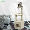 Kratzbaum Klein, Katzenbaum für Katzen, Stabil Katzenkratzbaum, Höhe 88 cm, Beige - vuunot.com