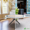 Tischdecke Outdoor, Elastisch Rund Gartentischdecke, Abwaschbar abwischbar Wetterfest, Ø 90-120 cm - vuunot.com