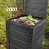 Komposter aus Kunststoff für Garten, 300L, Schwarz - vuunot.com