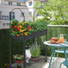 VOUNOT Metall Hochbeet mit Abdeckung, Rädern, Regal und 6 geteilten Gittern, Pflanztrog Kräuterbeet für Balkon, 80.5x43xx130cm - vuunot.com