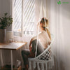 Hängesessel mit Kissen, Boho Hängestuhl zum Aufhängen Hängeschaukel für Erwachsene und Kinder, Indoor und Outdoor, Beige - vuunot.com