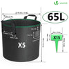 5er Pflanzsack 65L, Pflanztasche mit Pflanzenschilder zum Beschriften - vuunot.com