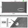 Zaunblende 1×10m, Sichtschutz Zaun 230 g/m² HDPE Schattiernetz, Grau - vuunot.com