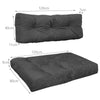 Palettenkissen 2er Set für Indoor und Outdoor, Palettenpolster Wasserdicht Palettensofa, Grau - vuunot.com