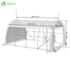 Gewächshaus Foliengewächshaus, Seitenwände Aufrollbar, 4x3x2m 12m², Weiß - vuunot.com