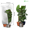 3er Set Winterschutz für Pflanzen Kübelpflanzen, Frostschutz Kübelpflanzensack mit Kordelzug, 80g/m², 120 x 180 cm - vuunot.com