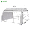 Gewächshaus Foliengewächshaus, Seitenwände Aufrollbar, 3x3x2m 9m², Weiß - vuunot.com