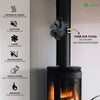 6 Blatt Ofenventilator Ohne Strom, Wärmebetriebener Kaminventilator Ventilator, Lüfter für Kaminofen, Ofenrohr, inkl. Thermometer - vuunot.com