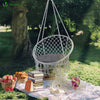 Hängesessel mit Kissen, Boho Hängestuhl zum Aufhängen Hängeschaukel für Erwachsene und Kinder, Indoor und Outdoor, Grau - vuunot.com