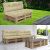 Palettenkissen 4er Set für Indoor und Outdoor, Palettenpolster Wasserdicht Palettensofa, Beige - vuunot.com