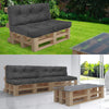 Palettenkissen 4er Set für Indoor und Outdoor, Palettenpolster Wasserdicht Palettensofa, Grau - vuunot.com