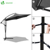 300 cm Ampelschirm, Sonnenschirm mit Windsicherung und Schutzhülle, Grau - vuunot.com