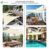 Sonnensegel Dreieckig inkl. Befestigungsseile Wasserdicht Sonnenschutz, für Balkon Garten Terrasse, 5x5x5m Beige - vuunot.com