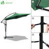 300 cm Ampelschirm, Sonnenschirm mit Windsicherung und Schutzhülle, Grün - vuunot.com