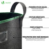 5er Pflanzsack 65L, Pflanztasche mit Pflanzenschilder zum Beschriften - vuunot.com