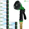 Flexibler Gartenschlauch 15m, Flexibel Wasserschlauch Dehnbarer mit 8 Sprühfunktionen - vuunot.com