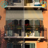 Klemmmarkise Balkon mit Handkurbel, höhenverstellbar Balkonmarkise ohne Bohren, UV-beständig, Wasserdicht & Sonnenschutz, 250 cm breit, Beige - vuunot.com