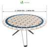 Tischdecke Outdoor, Elastisch Rund Gartentischdecke, Abwaschbar abwischbar Wetterfest, Ø 90-120 cm - vuunot.com
