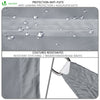 Sonnensegel Rechteckig inkl. Befestigungsseile Wasserdicht Sonnenschutz, für Balkon Garten Terrasse, 3x5m Grau - vuunot.com