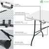 Bierzeltgarnitur Klappbar 3-teilig Set, 1 Biertisch & 2 Bierbänke, Festzeltgarnitur Rattan-Optik Gartengarnitur Campingset, Weiß - vuunot.com