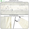 Sonnensegel Rechteckig inkl. Befestigungsseile Wasserdicht Sonnenschutz, für Balkon Garten Terrasse, 3x5m Beige - vuunot.com