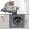 Kratzbaum Klein, Katzenbaum für Katzen, Stabil Katzenkratzbaum, Höhe 88 cm, Grau - vuunot.com