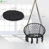 Hängesessel mit Kissen, Boho Hängestuhl zum Aufhängen Hängeschaukel für Erwachsene und Kinder, Indoor und Outdoor, Schwarz - vuunot.com