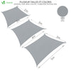 Sonnensegel Rechteckig inkl. Befestigungsseile Wasserdicht Sonnenschutz, für Balkon Garten Terrasse, 3x5m Grau - vuunot.com