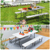 Gartentisch Klapptisch 180x75 cm Campingtisch Buffettisch Klappbar, Weiß - vuunot.com